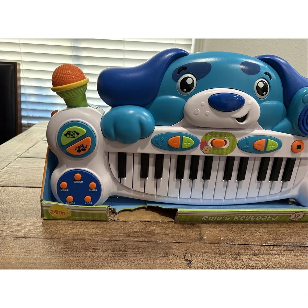 Spark Create Imagine Rolo's Keyboard Puppy Piano Microphone & Record Music Toy